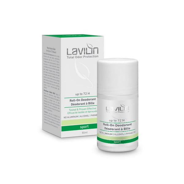 Lavilin Roll-On Deodorant up to 72H Sport. Parabeeni-, alumiiniumi- ja alkoholivaba rulldeodorant sportlastele 80ml
