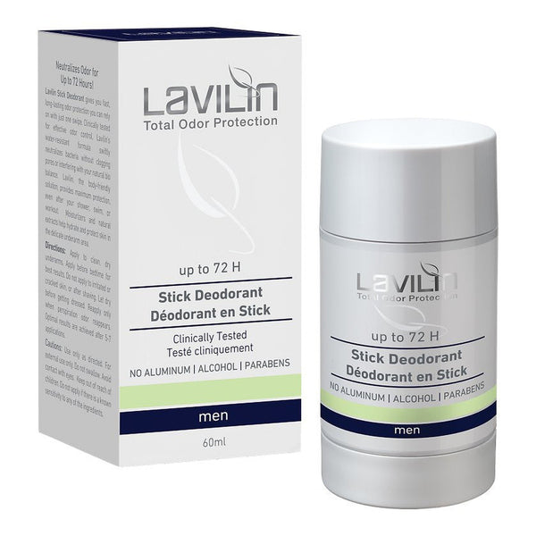 Lavilin Stick Deodorant up to 72H Men. Parabeeni-, alumiiniumi- ja alkoholivaba pulkdeodorant meestele 60ml