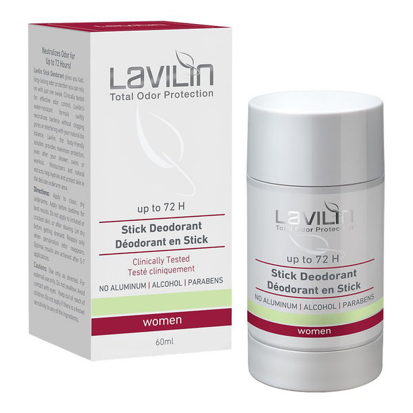 Lavilin Stick Deodorant up to 72H Women. Parabeeni-, alumiiniumi- ja alkoholivaba pulkdeodorant naistele 60ml