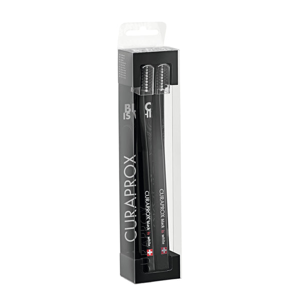 Curaprox Black Is White Toothbrushes Duo Pack Black/Black CS 5460. Hambaharjad topeltpakk must/must 2tk