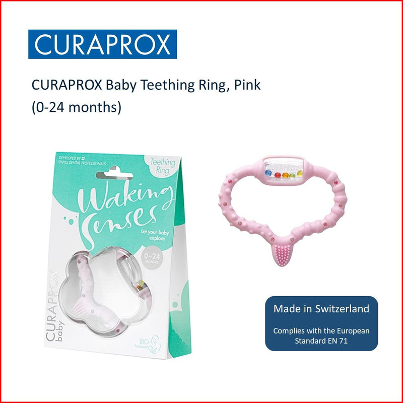 Curaprox Baby Teething Ring. Närimisrõngas imikule, 1tk (erinevad toonid)