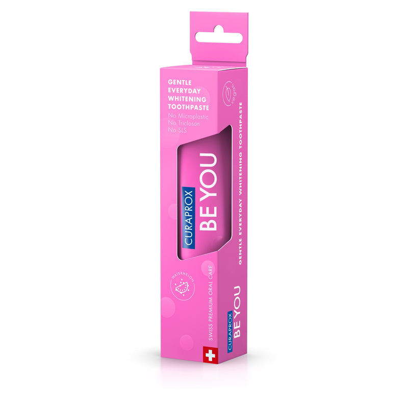 Curaprox Be You Gentle Everyday Whitening Toothpaste Watermelon, Pink. Valgendav hambapasta arbuus, roosa 60ml