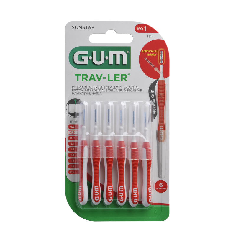 GUM Trav-Ler. Hambavaheharjad 0.8mm 6tk