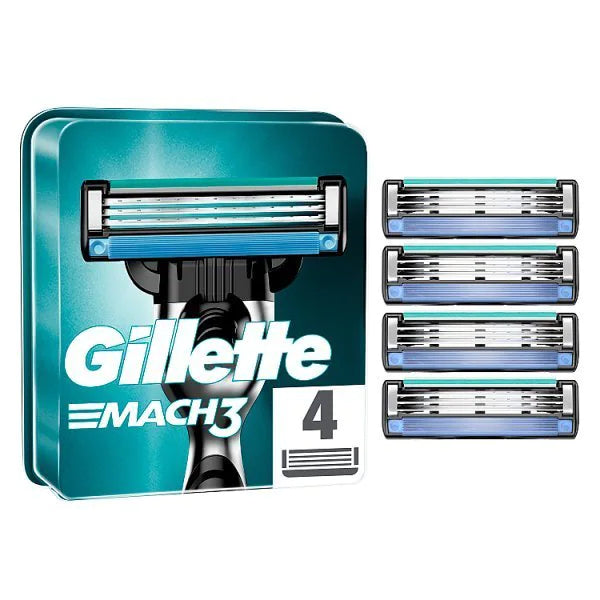 Gillette Mach3 Razor Blades Refills. Vahetatav 3 teraga raseerimispea 4tk