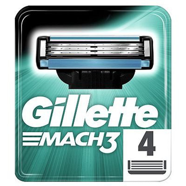 Gillette Mach3 Razor Blades Refills. Vahetatav 3 teraga raseerimispea 4tk