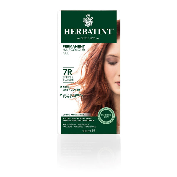 Herbatint Permanent Haircolour Gel Copper Blonde 7R. Püsijuuksevärv vaskne blond 150ml
