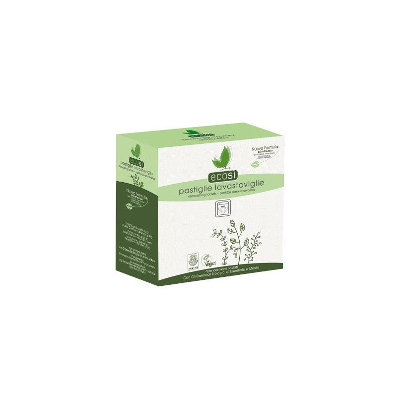 Ecosi Dishwashing Tablets Eucalyptus And Mint. Nõudepesumasinatabletid eukalüpti ja mündi eeterliku õliga 25tk