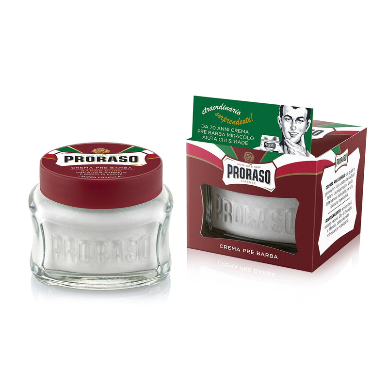 Proraso Pre-Shave Cream Moisturising And Nourishing Sandalwood Oil And Shea Butter. Raseerimiseelne ja -järgne kreem niisutav ja toitev, sandlipuuõli ja sheavõi 100ml