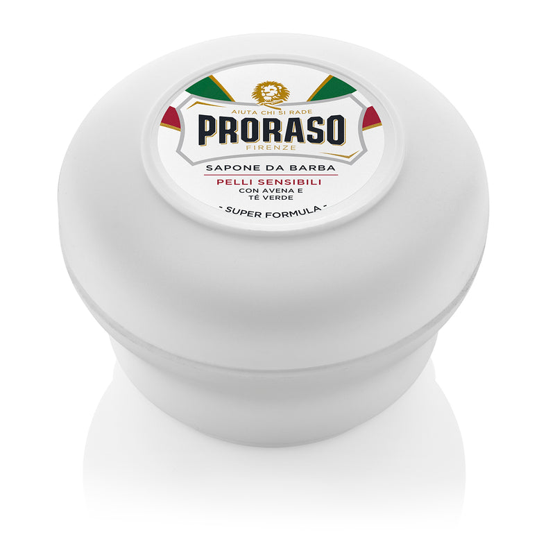 Proraso Shaving Soap Sensitive Oat And Green Tea. Raseerimisseep topsis tundlikule nahale roheline tee ja kaer 150ml