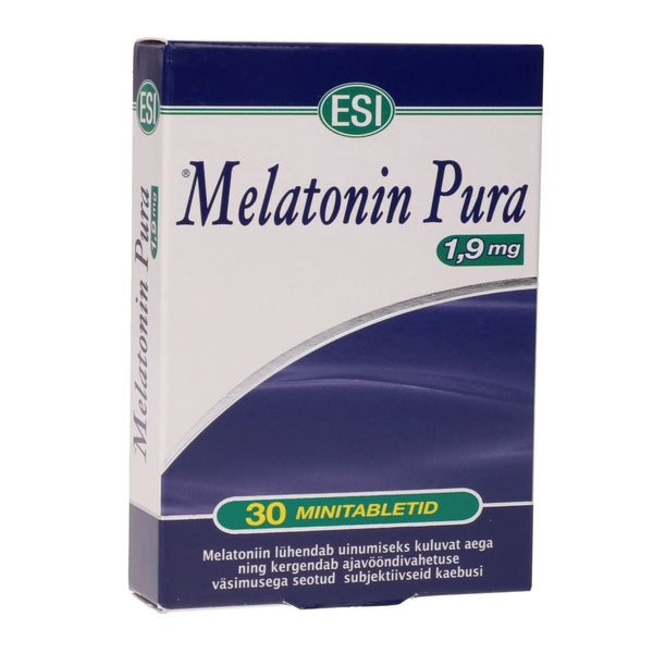 ESI Melatonin Pura 1,9 mg. Melatoniini keelealused minitabletid 30tk