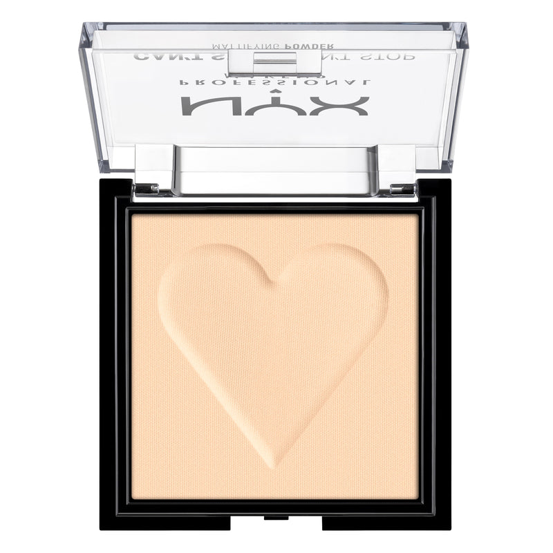NYX Professional Makeup Can'T Stop Won'T Stop Mattifying Powder. Matistav kompaktpuuder 6g (erinevad toonid)