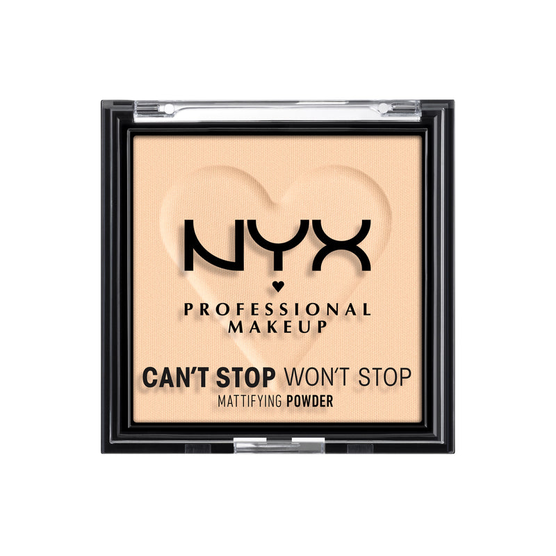 NYX Professional Makeup Can'T Stop Won'T Stop Mattifying Powder. Matistav kompaktpuuder 6g (erinevad toonid)