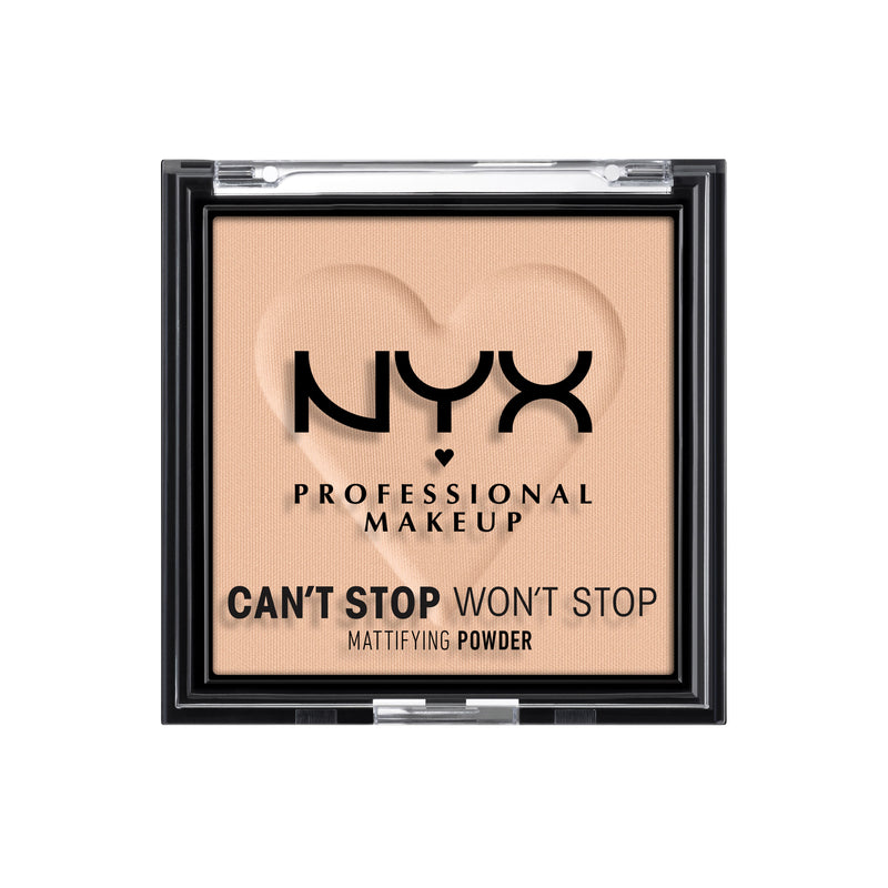 NYX Professional Makeup Can'T Stop Won'T Stop Mattifying Powder. Matistav kompaktpuuder 6g (erinevad toonid)