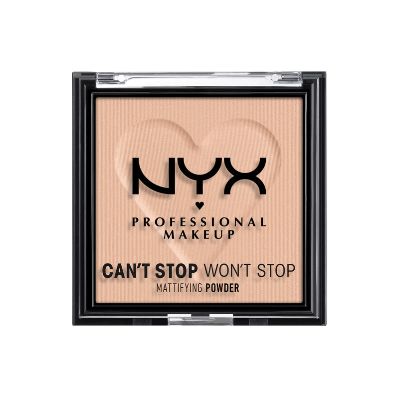 NYX Professional Makeup Can'T Stop Won'T Stop Mattifying Powder. Matistav kompaktpuuder 6g (erinevad toonid)