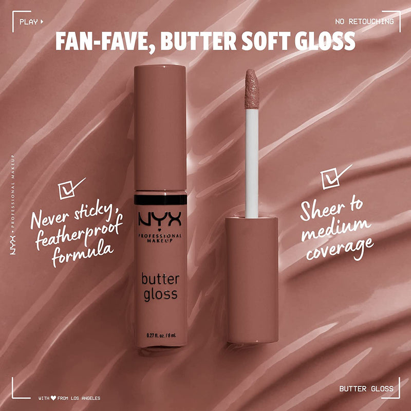 NYX Professional Makeup Butter Gloss Lip Gloss 46 Butterscotch. Mittekleepuv huuleläige 8ml