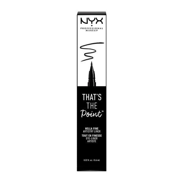 NYX Professional Makeup That's The Point Eyeliner Hella Fine. Siidise mati tulemusega silmalainer 0.6ml