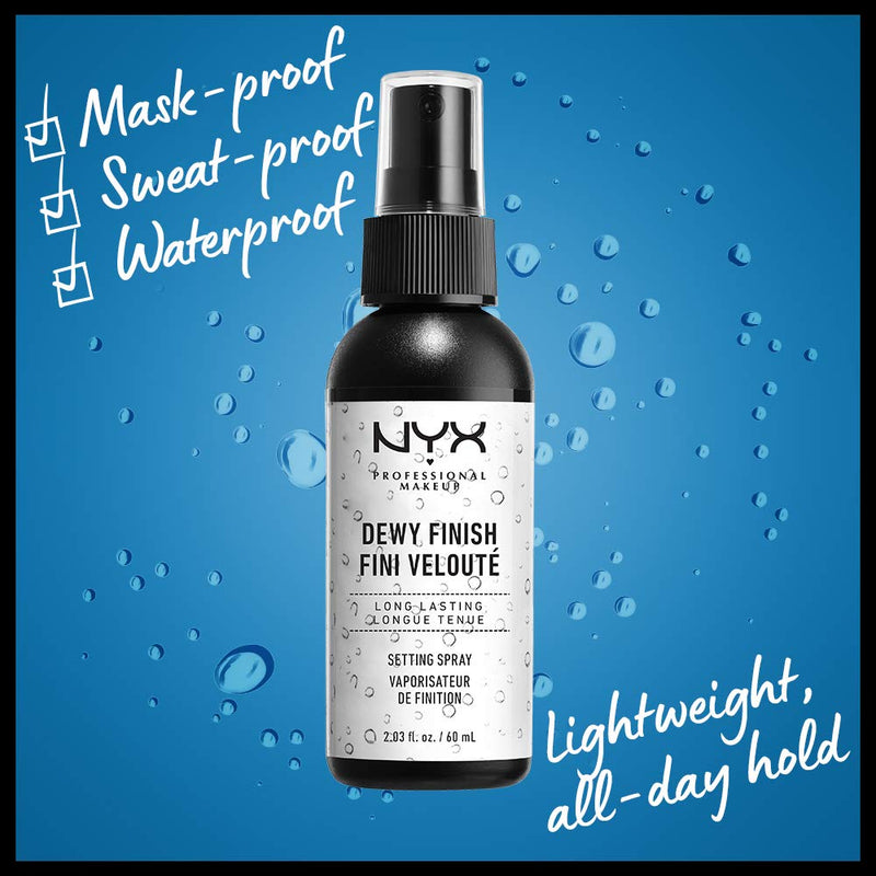 NYX Professional Makeup Dewy Finish Long Lasting Setting Spray. Sära andev kauakestev meigikinnitussprei 60ml