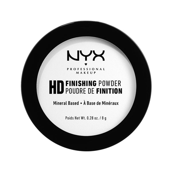 NYX Professional Makeup HD Finishing Powder Mineral Based. Peene tekstuuriga läbikumav mineraalne matt viimistluspuuder 8g (erinevad toonid)