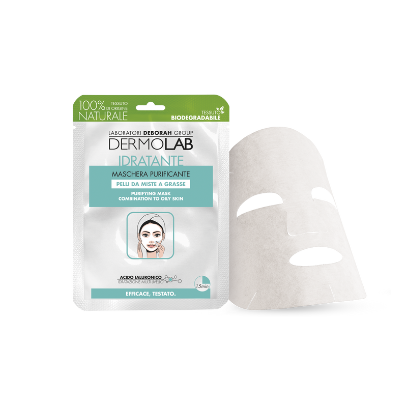 DermoLab Purifying Mask, Combination To Oily Skin. Puhastav kangasmask kombineeritud/rasvane nahk 25g