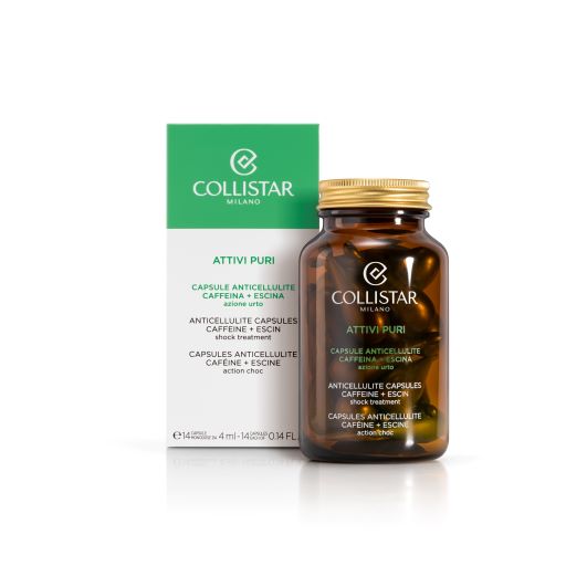 Collistar Anticellulite Capsules Caffeine + Escin Shock Treatment. Tselluliidivastased kapslid kofeiiniga, šokihooldus 14tk
