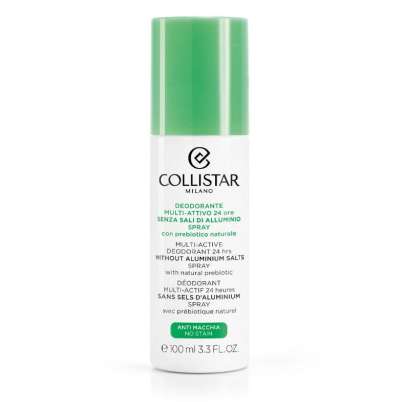Collistar Multi-Active Deodorant Without Aluminium Salts 24 Hours Spray With Natural Prebiotic. Alumiiniumsooladeta spreideodorant 100ml