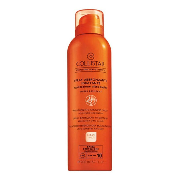 Collistar Moisturizing Tanning Spray Ultra-Rapid Application SPF10 Water Resistant. Niisutav veekindel kiire päevitussprei 200ml