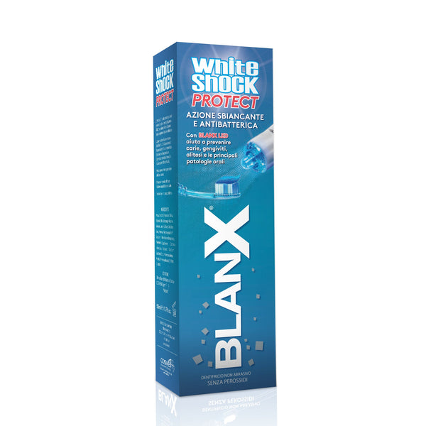 Blanx White Shock Protect + Led. Antibakteriaalse toimega valgendav hambapasta + Led kork-aktivaator 50ml