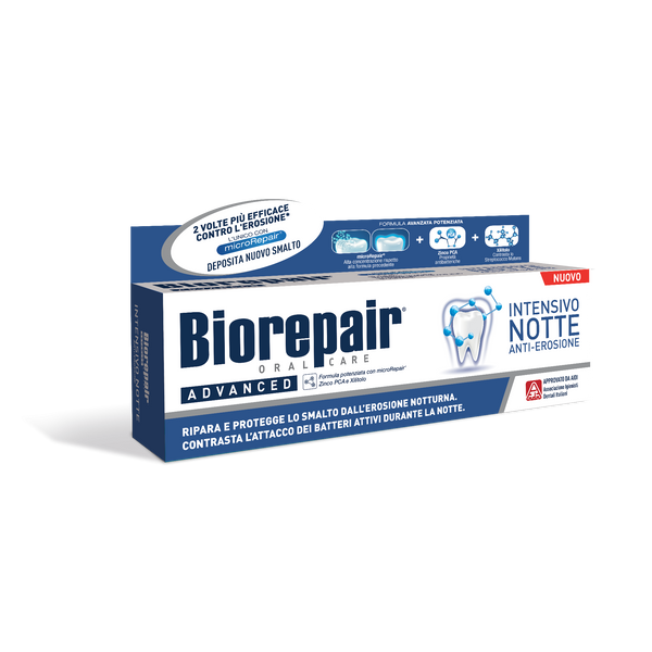 Biorepair Advanced Intensive Night Toothpaste. Ksülitooliga hambapasta ööseks 75ml