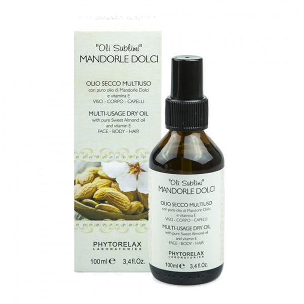 Phytorelax Sweet Almond Multi-Usage Dry Oil. Mandliõli kuivõli näole, kehale, juustele 100ml