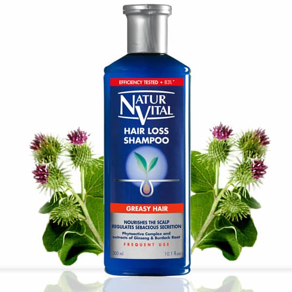 Natur Vital Hair Loss Shampoo Frequent Use Greasy Hair. Juuste väljalangemisvastane šampoon sagedaseks kasutamiseks rasustele juustele 300ml