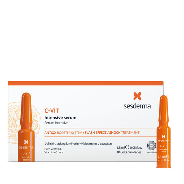 Sesderma C-VIT AX+ Intensive Serum Flash Effect, Dull Skin. Säraandvad intensiivseerumiampullid C-vitamiiniga 10x1,5ml