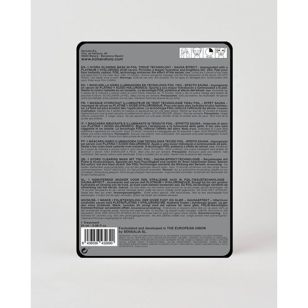 Iroha Nature Divine Foil Tissue Mask Hydra Glowing Platinum. Niisutav fooliummask plaatinaga 1tk