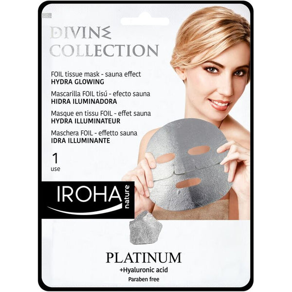 Iroha Nature Divine Foil Tissue Mask Hydra Glowing Platinum. Niisutav fooliummask plaatinaga 1tk