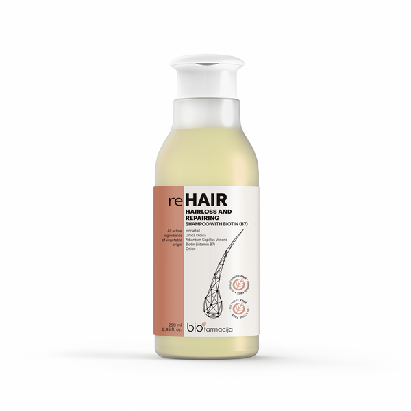 Biofarmacija reHair Shampoo Hairloss And Repairing. Šampoon biotiiniga 250ml