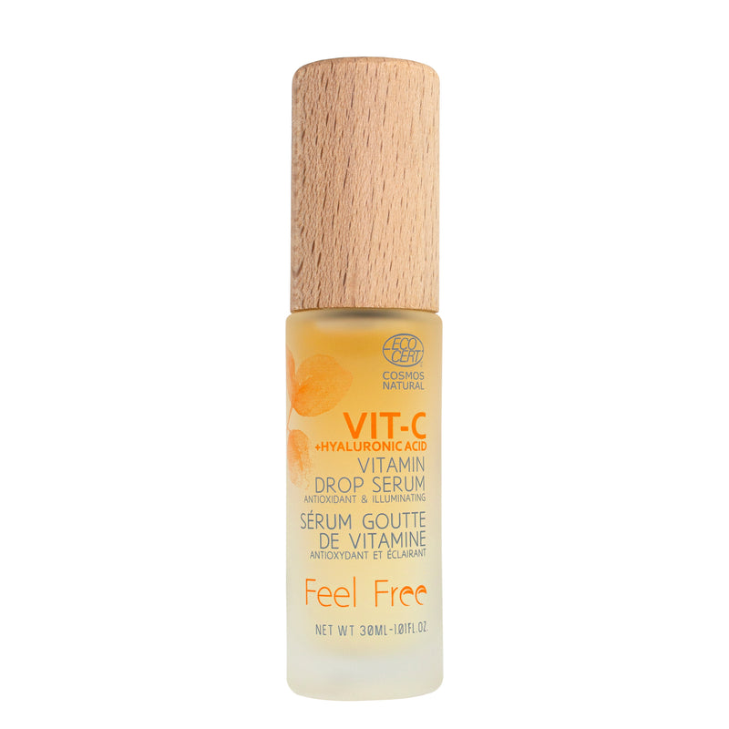 Feel Free Vit-C + Hyaluronic Acid Vitamin Drop Serum. Näoseerum C-vitamiini ja hüaluroonhappega 30ml