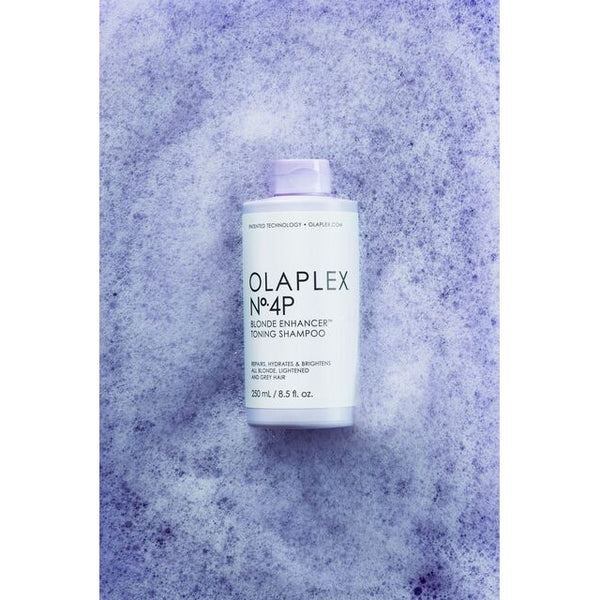 Olaplex No.4P Bond EnhancerTM Toning Shampoo Repairs, Hydrates & Brightens All Blonde, Lightened And Grey Hair. Lilla tooniv šampoon 250ml