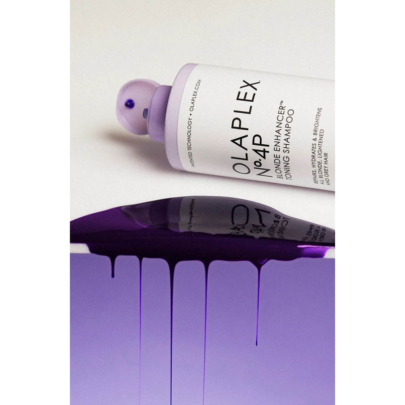 Olaplex No.4P Bond EnhancerTM Toning Shampoo Repairs, Hydrates & Brightens All Blonde, Lightened And Grey Hair. Lilla tooniv šampoon 250ml