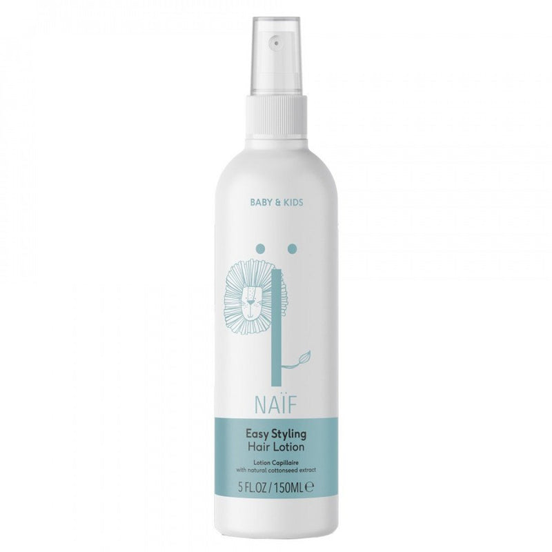 Naïf Baby & Kids Easy Styling Hair Lotion With Natural Cottoseed Extract. Juuksepusade lahtikammimist hõlbustav sprei puuvillaseemne ekstraktiga beebidele/lastele 150ml