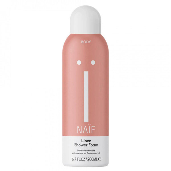 Naïf Body Linen Shower Foam With Natural Sunflowerseed Oil. Lavendlilõhnaline puhastav ja niisutav dušivaht päevalilleseemneõliga 200ml