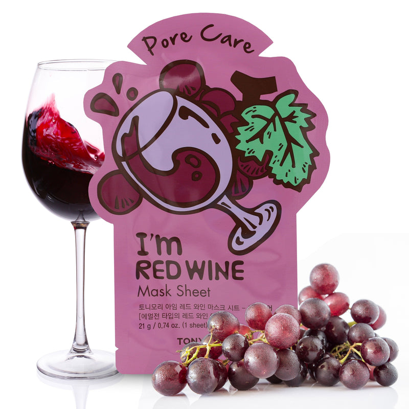 Tonymoly I Am Red Wine Mask Sheet, Pore Care. Nahapoore ahendav kangasmask 21g