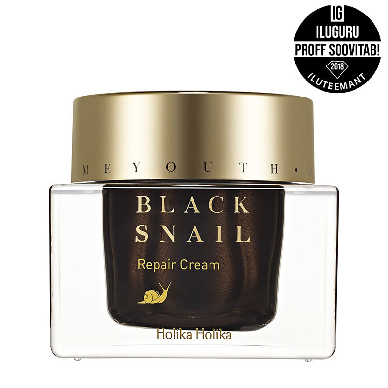 Holika Holika  Prime Youth Black Snail Repair Cream. Taastav näokreem musta teo limaga 50ml