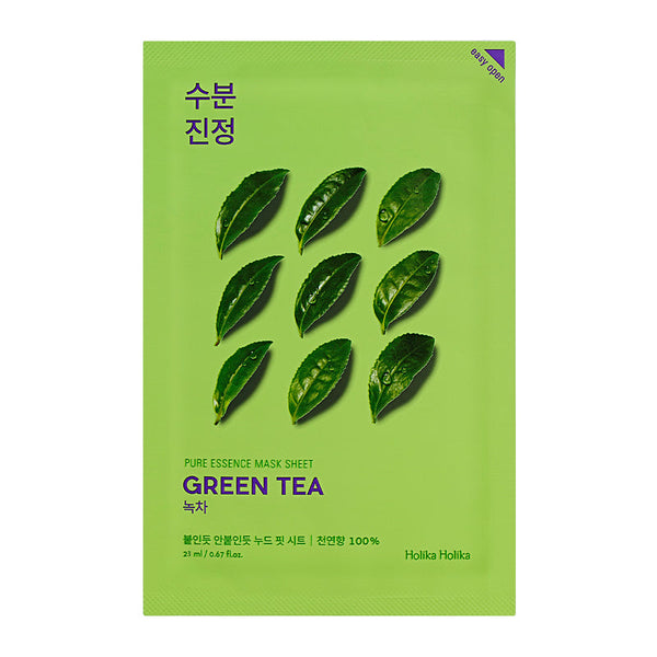 Holika Holika  Pure Essence Mask Sheet Green Tea, Moisture+Smoothing. Põletikuvastane kangasmask rohelise teega 23ml