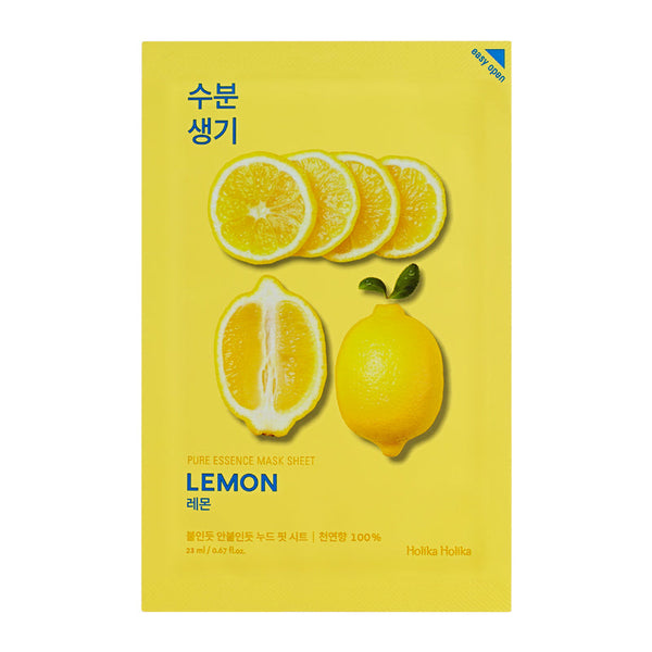 Holika Holika  Pure Essence Mask Sheet Lemon, Brightening+Vitality. Toniseeriv kangasmask sidruniekstraktiga 23ml