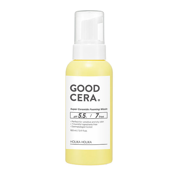 Holika Holika  Good Cera Super Ceramide Foaming Wash For Sensitive And Dry Skin. Keramiididega näovaht tundlikule/kuivale nahale 160ml