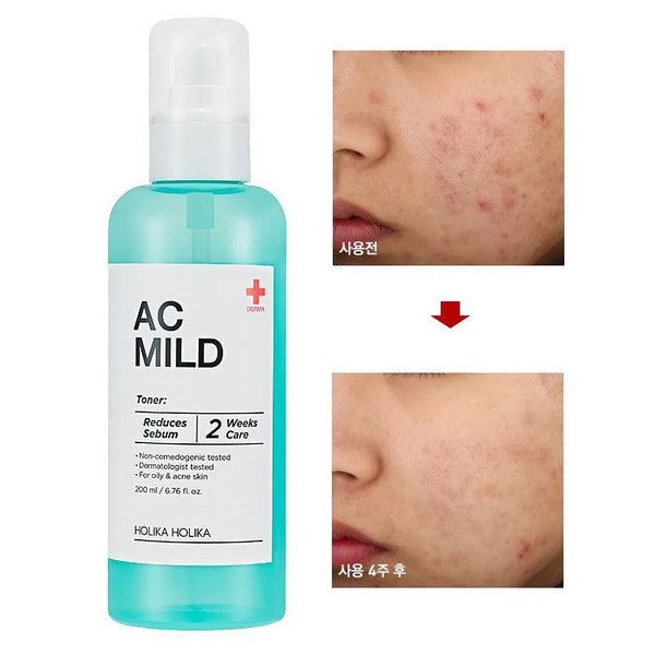 Holika Holika  AC Mild Toner For Oily & Acne Skin. Näotoonik rasusele/aknelisele nahale 200ml