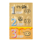 Holika Holika  Pig-Clear Blackhead 3-Step Kit Honey Gold. Ninapooride puhastuskomplekt taruvaigu ekstrakti ja kullaosakestega 8g