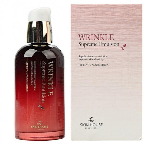 The Skin House Wrinkle Supreme Emulsion, Lifting. Nourishing. Vanenemisvastane pinguldav emulsioon ženšenni ja seente ekstraktidega 130ml