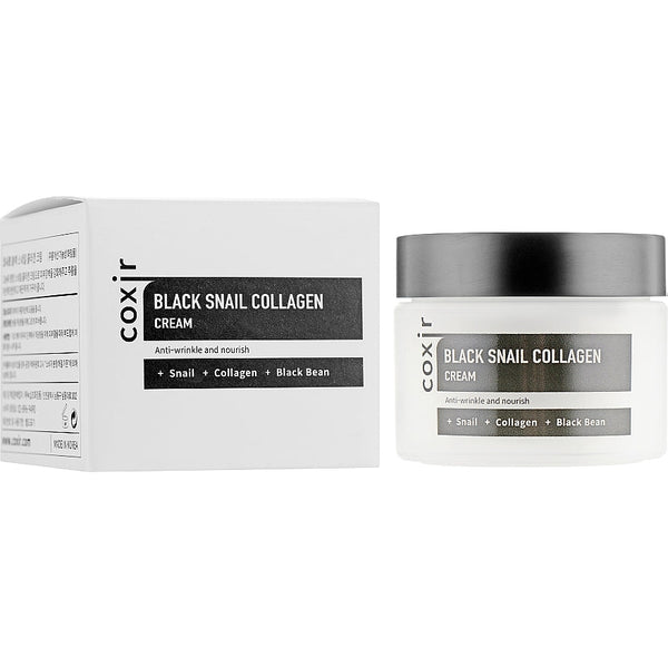 Coxir Black Snail Collagen Cream, Anti-Wrinkle And Nourish. Kortsuvastane toitev näokreem kollageeni ja teolimaga 50ml