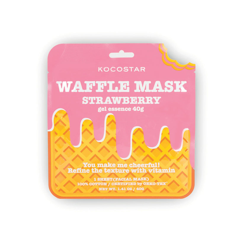 Kocostar Waffle Mask Strawberry. Puhastav kangast näomask 40g