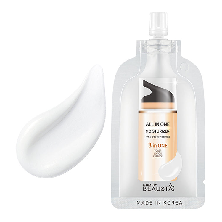 Beausta All In One Moisturizer 3 In 1, Toner, Lotion, Essence. Niisutav, kortsuvastane näokreem 15ml